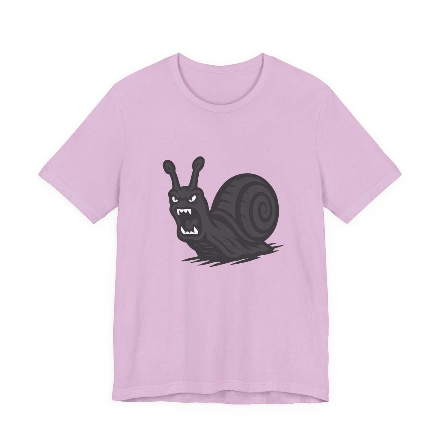 Angry Snail Graphic T-Shirt – Savage Screaming Snail Dark Theme Design on Black Tee for Bold Humor, Streetwear, and Weird Animal Vibes. Unisex Jersey Short Sleeve Tee