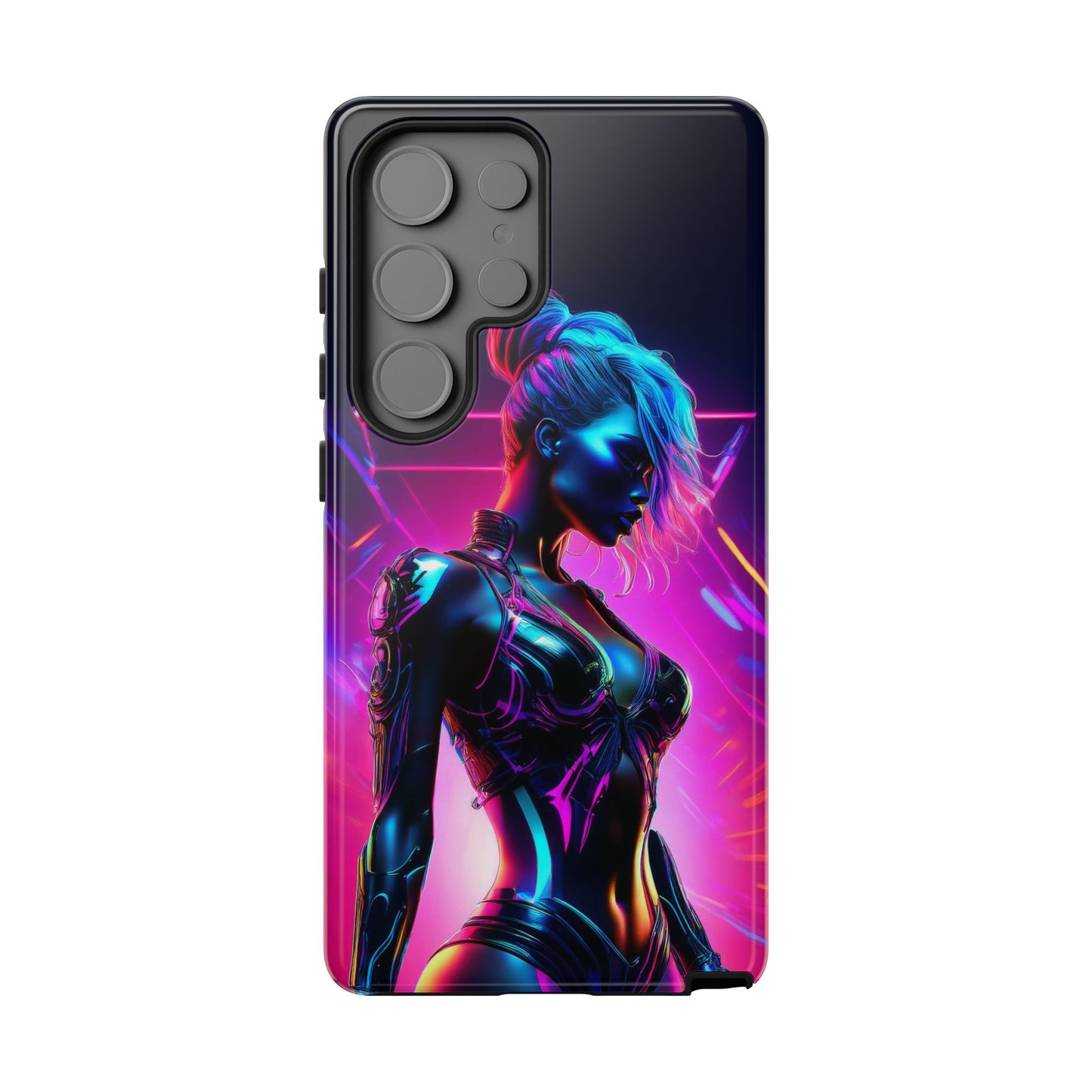 Futuristic Cyberpunk Female Cell Phone Case 017