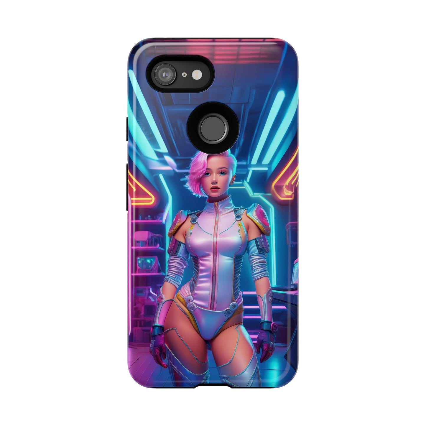 Futuristic Cyberpunk Female Cell Phone Case 002