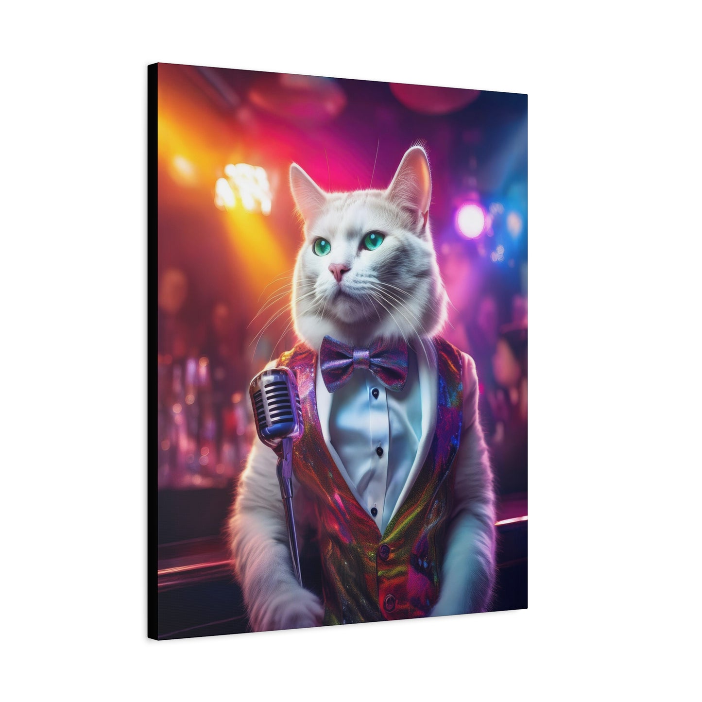 Purr-fectly Cool Lounge Cat Canvas Art | Stretched Matte Wall Decor 006