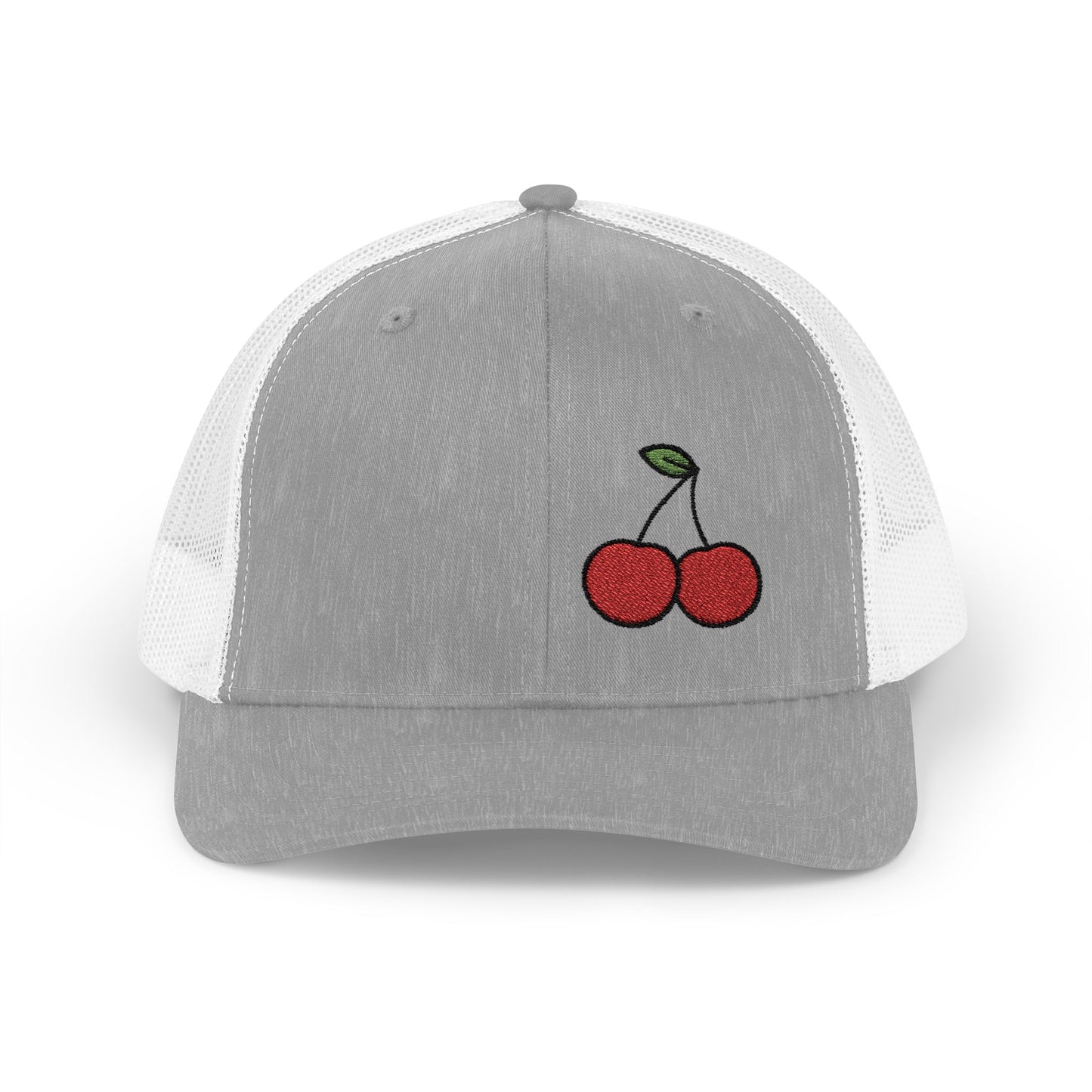 Cherries Trucker Hat – Embroidered Red Fruit Hat with Bold Minimalist Design and Flirty Style