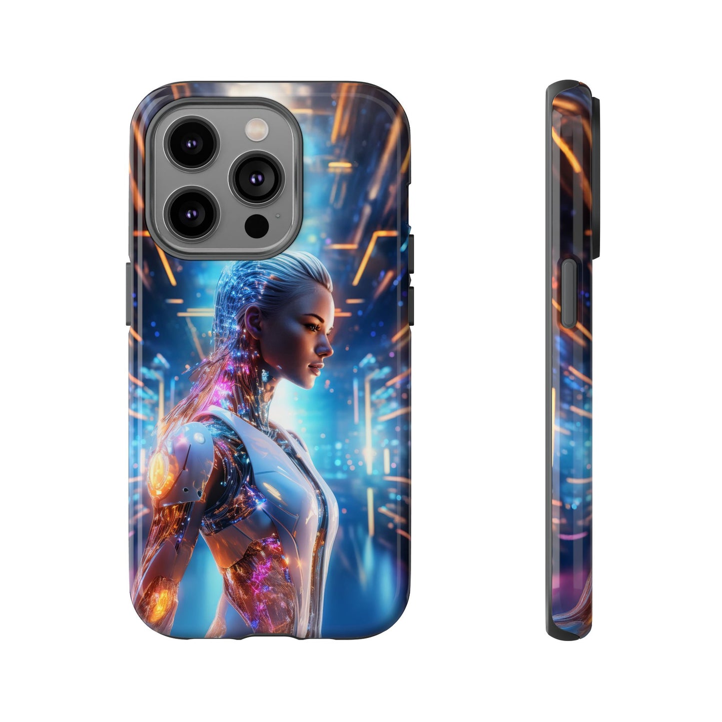 Futuristic Human Android Hybrid Cell Phone Case 008