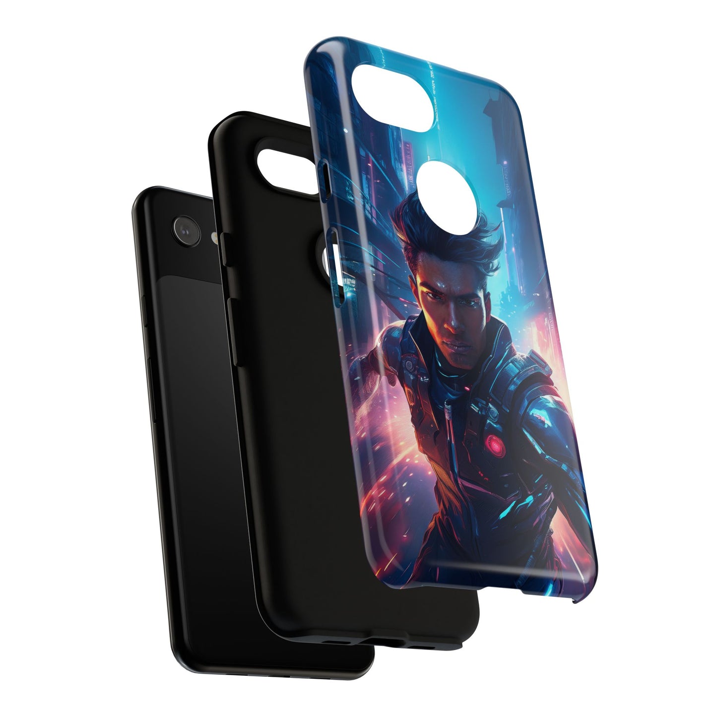 Futuristic Cyberpunk Male Cell Phone Case 017