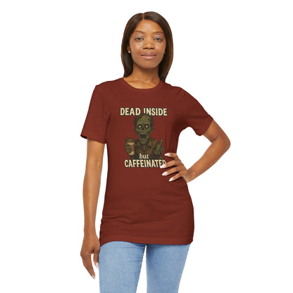 Dead Inside But Caffeinated Halloween Shirt – Funny Zombie Coffee Tee for Tired Souls