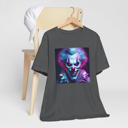 Scary Clown Halloween Shirt – Creepy Evil Clown Face Graphic Tee for Horror Fans. Unisex Jersey Short Sleeve Tee