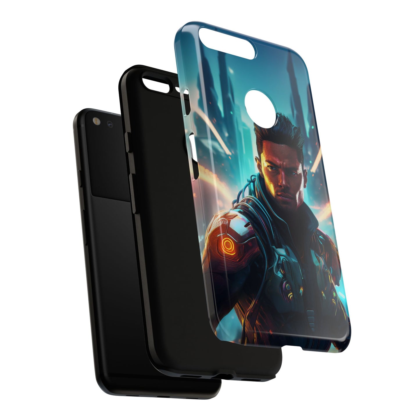 Futuristic Cyberpunk Male Cell Phone Case 015