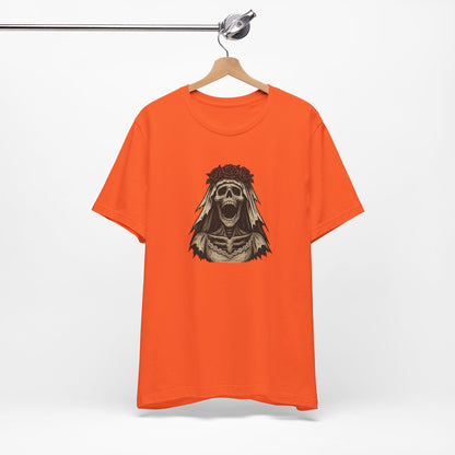 Screaming Skeleton Bride Halloween Shirt – Gothic Undead Bride Graphic Tee for Spooky Season Horror Fans