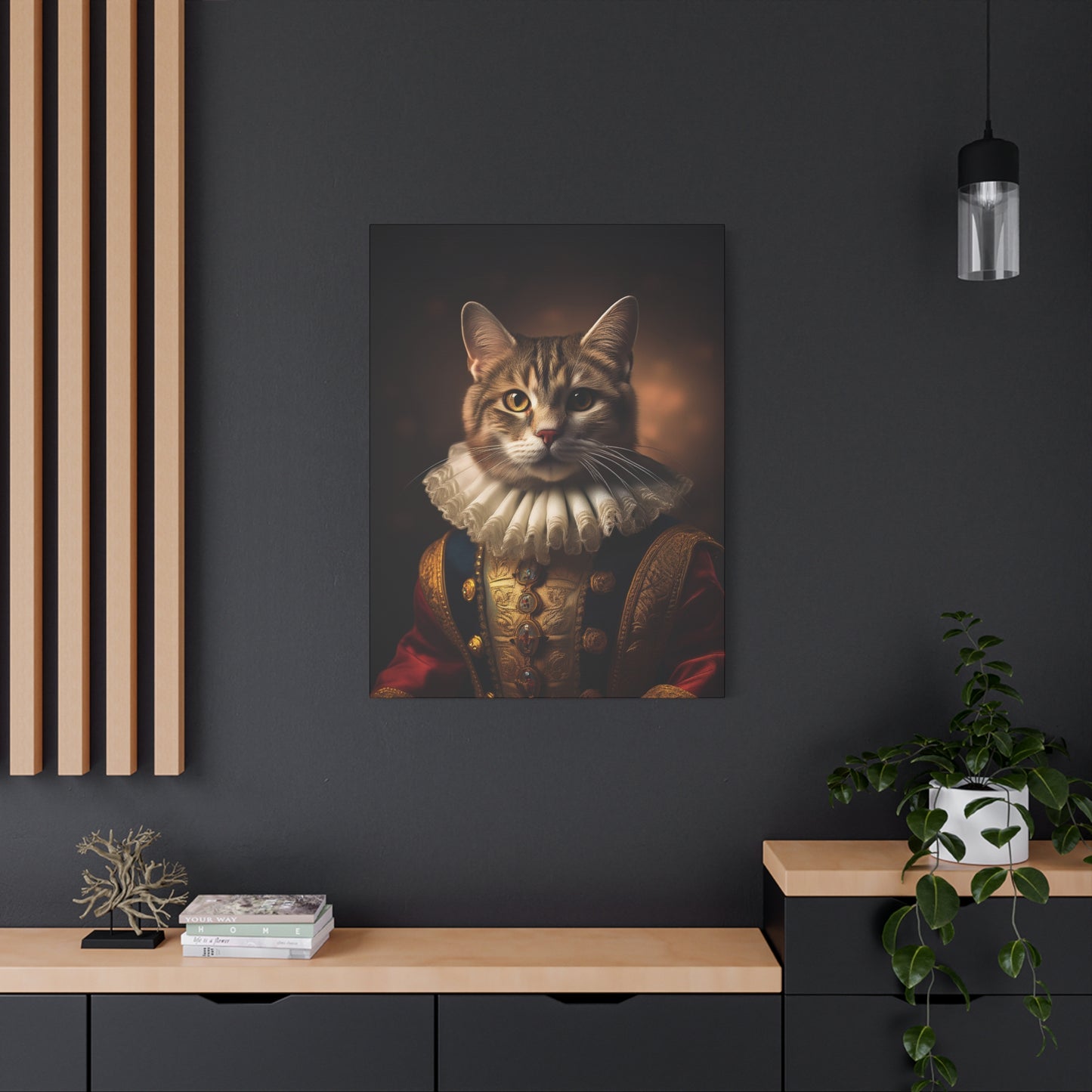 His Royal Feline Highness: The Duke of Purrington Canvas Art | Stretched Matte Wall Decor