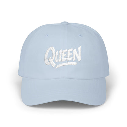 Queen Embroidered Classic Dad Hat – Bold Crown-Inspired Design for Queens Who Rule, Empowerment Style for Everyday Royalty. White Letters