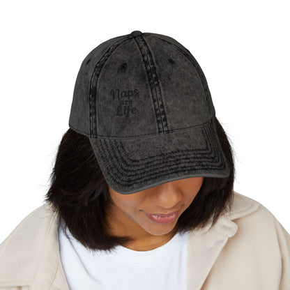 Naps Are Life Vintage Hat – Embroidered Funny Sleep Hat for Lazy Legends