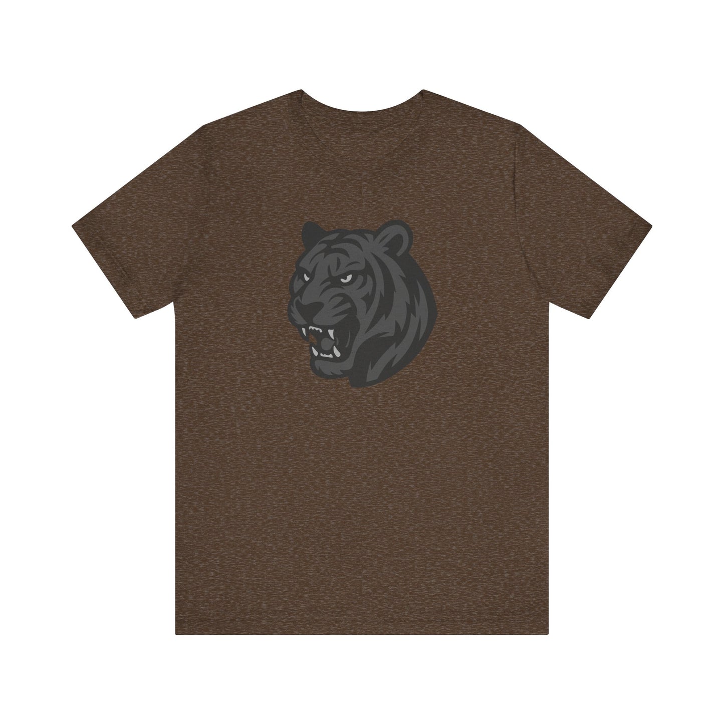 Tiger Head Graphic Tee Dark Theme – Fierce Vector Design with Bold Monochrome Detail
