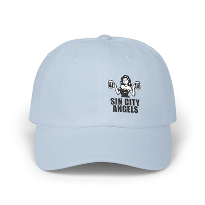 Sin City Angels Classic Dad Hat – Embroidered Retro Beer Babe Hat for Vegas Nights, Dive Bars, and Party Legends