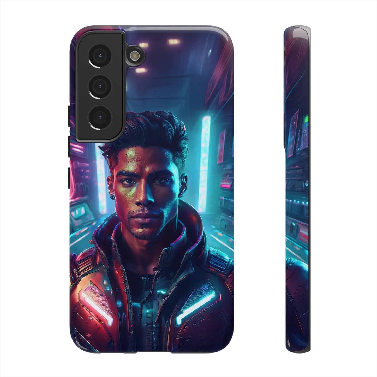 Futuristic Cyberpunk Male Cell Phone Case 007