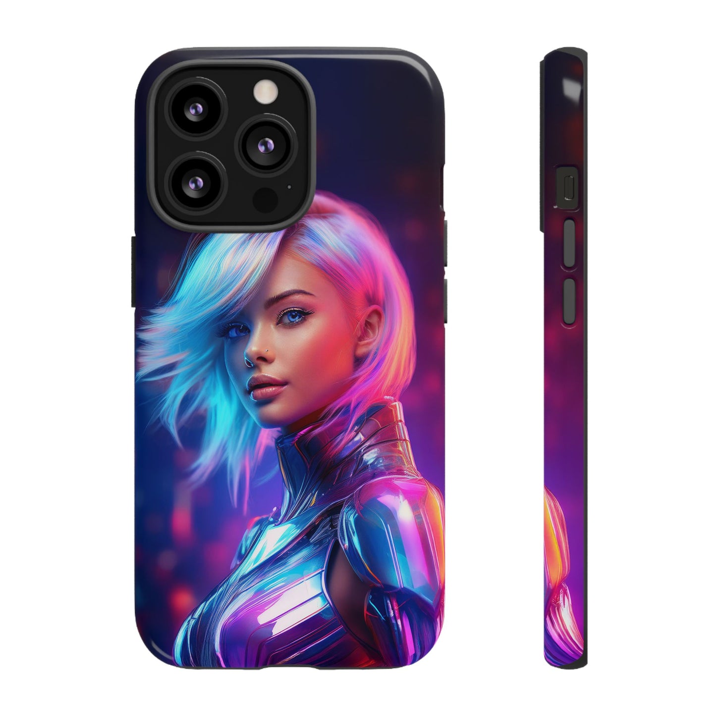 Futuristic Cyberpunk Female Cell Phone Case 028