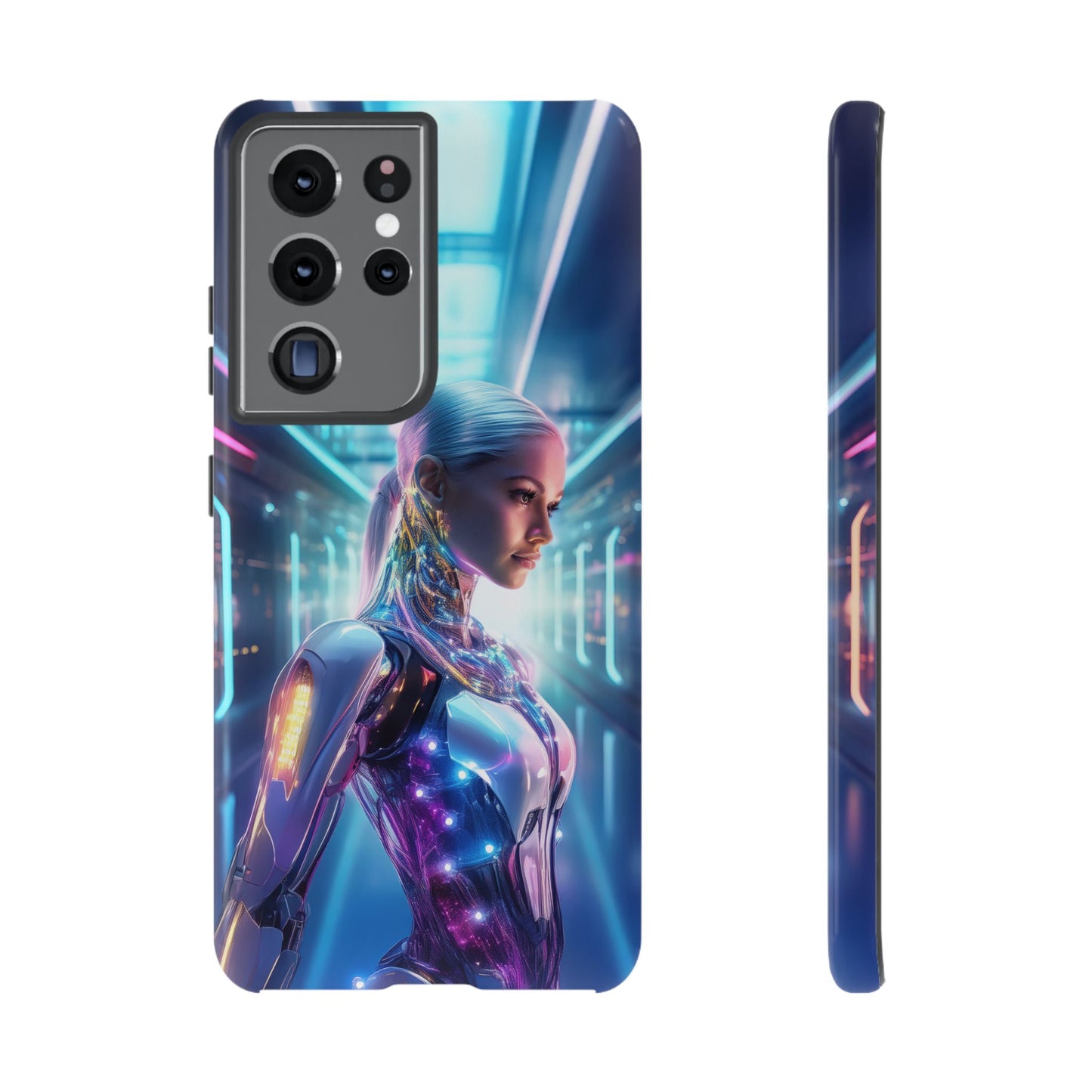 Futuristic Human Android Hybrid Cell Phone Case 015