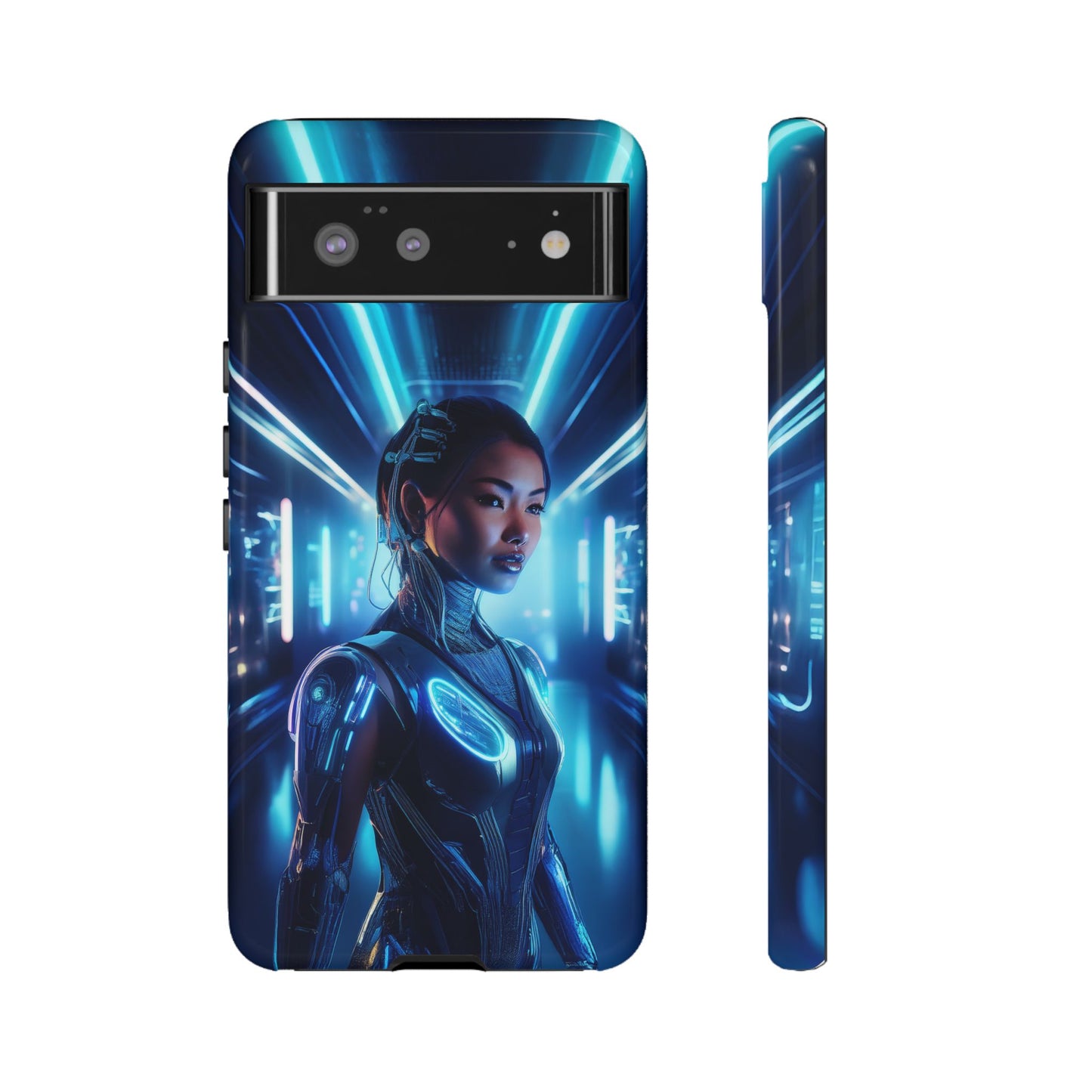 Futuristic Human Android Hybrid Cell Phone Case 004