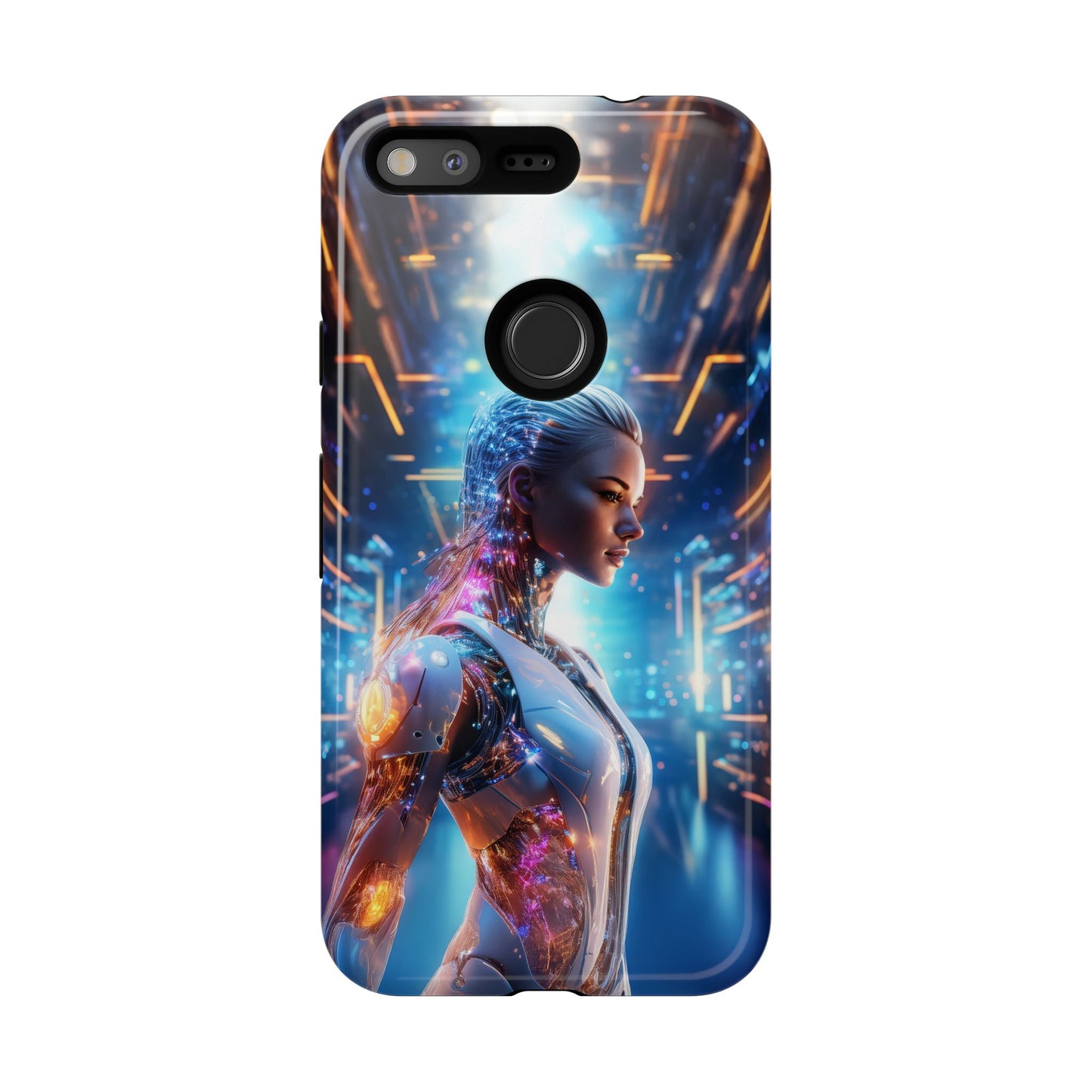 Futuristic Human Android Hybrid Cell Phone Case 008