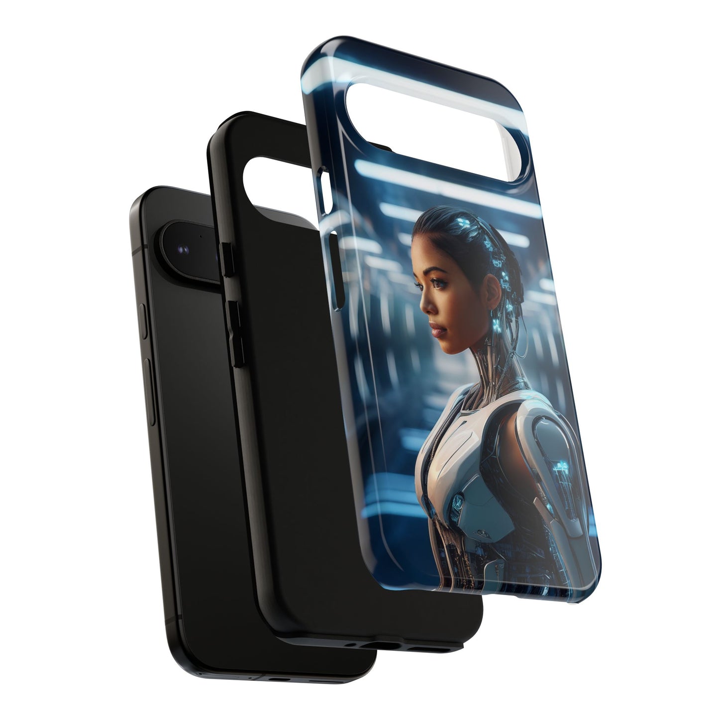 Futuristic Human Android Hybrid Cell Phone Case 002