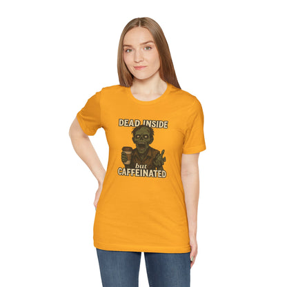 Dead Inside But Caffeinated Halloween Shirt – Funny Zombie Coffee Tee for Tired Souls
