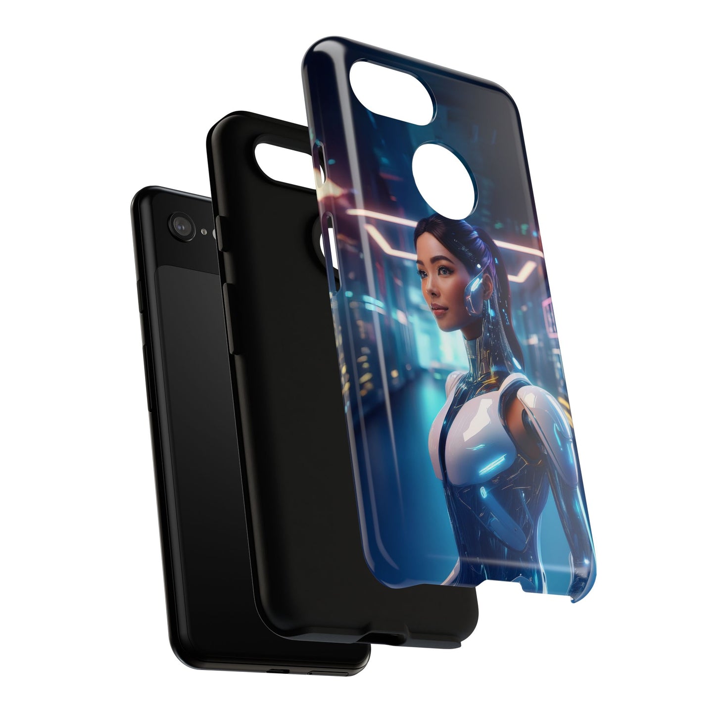 Futuristic Human Android Hybrid Cell Phone Case 005