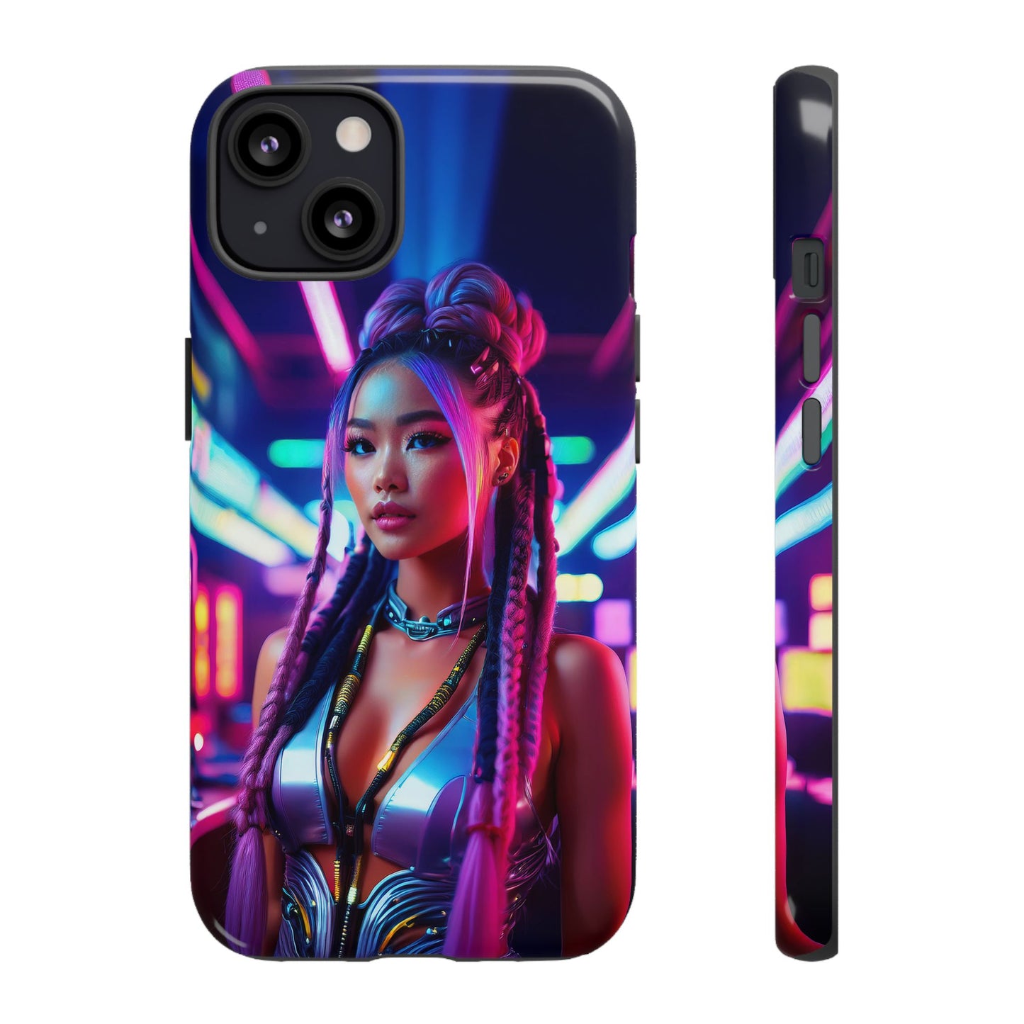 Futuristic Cyberpunk Female Cell Phone Case 008