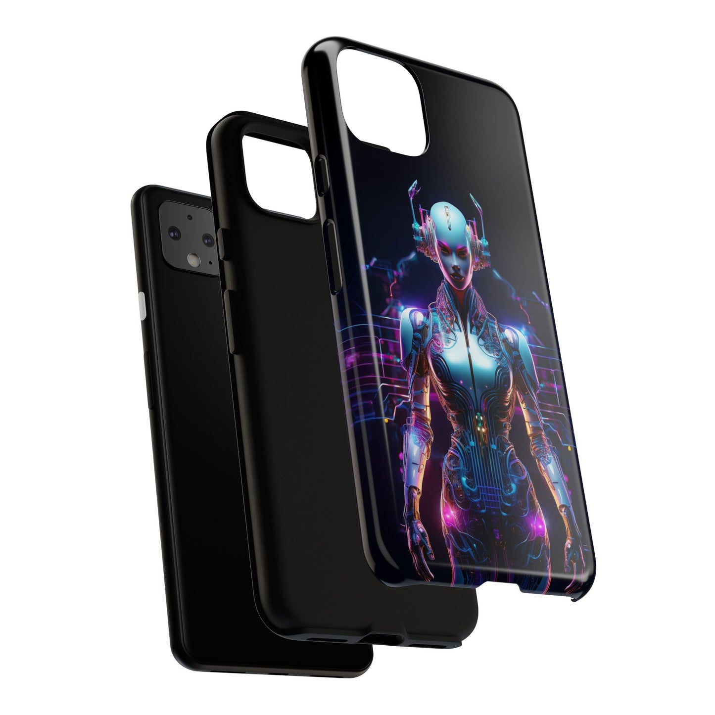 Futuristic Human Android Hybrid Cell Phone Case 001