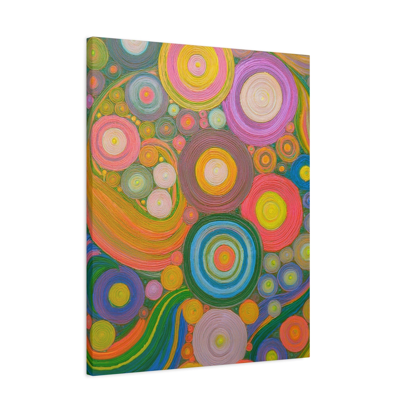 Seeing Circles Canvas Art - Vibrant Wall Decor for Home and Office