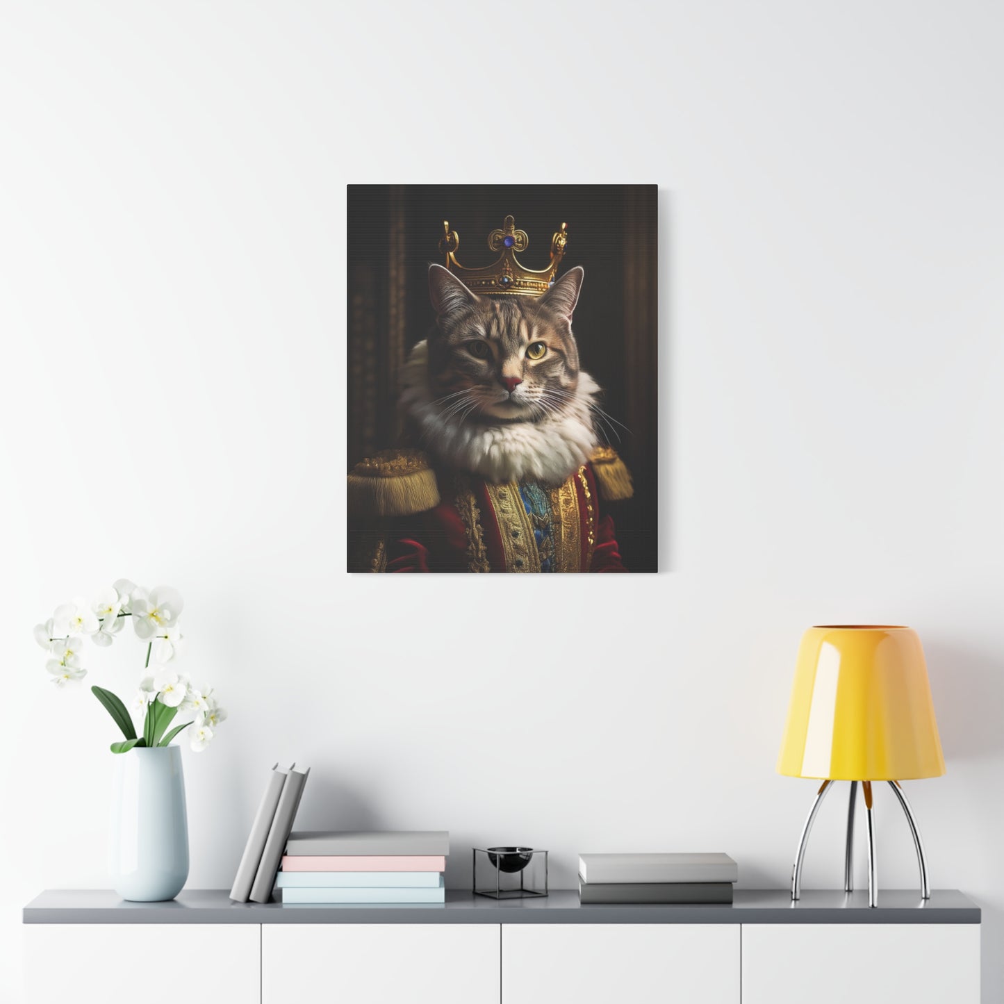 His Royal Meowjesty Canvas Art | Stretched Matte Wall Decor 001