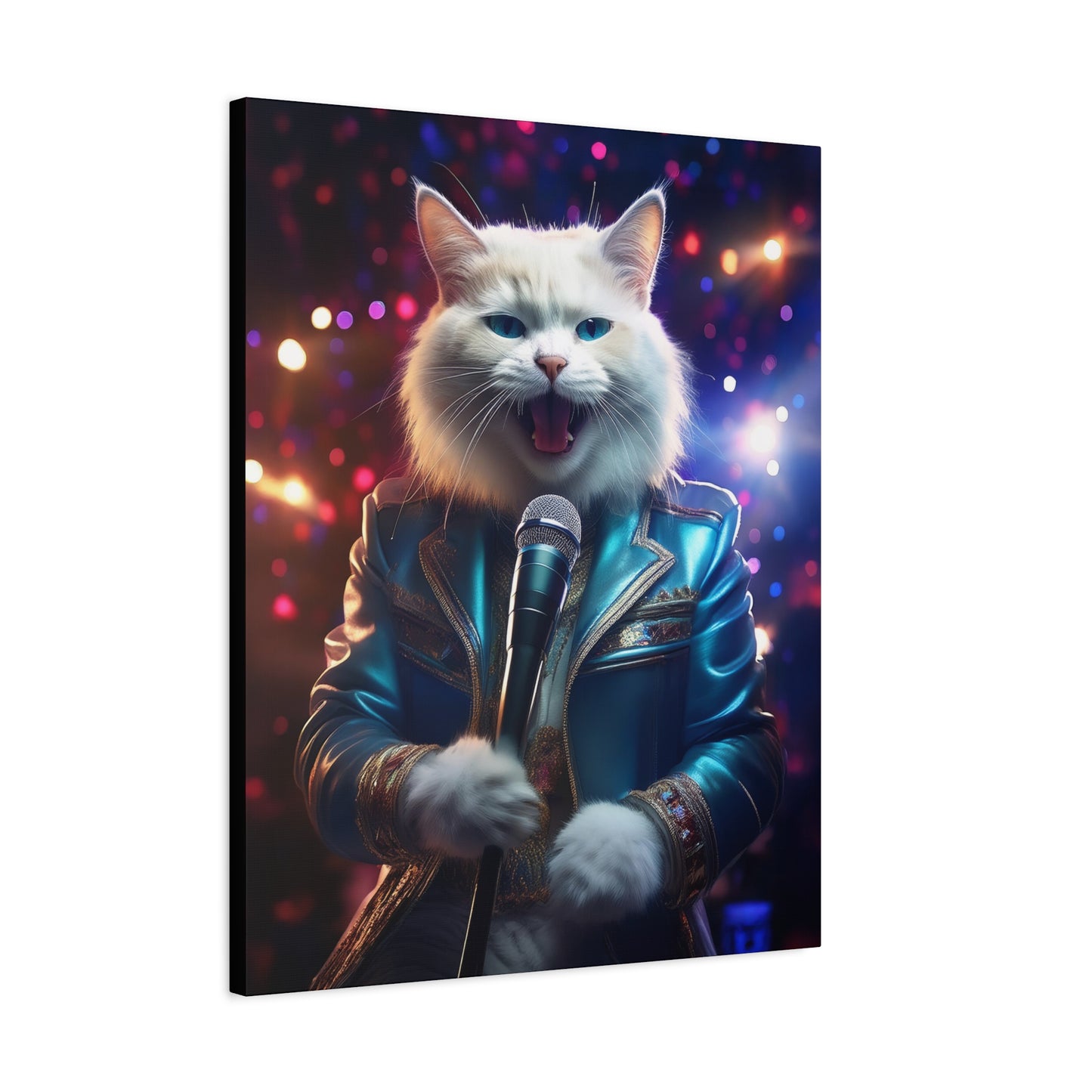 Purr-fectly Cool Lounge Cat Canvas Art | Stretched Matte Wall Decor 004