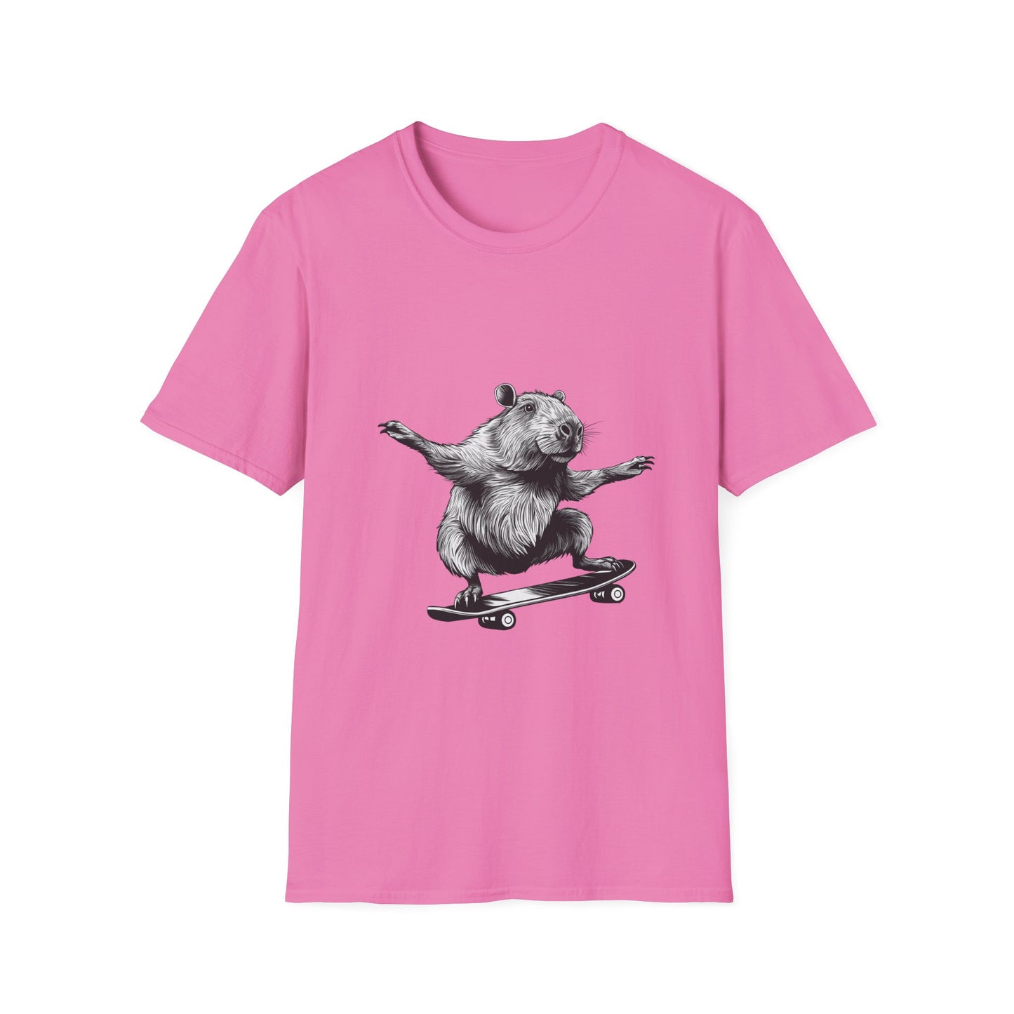 Capybara Shreddin. Unisex Softstyle T-Shirt