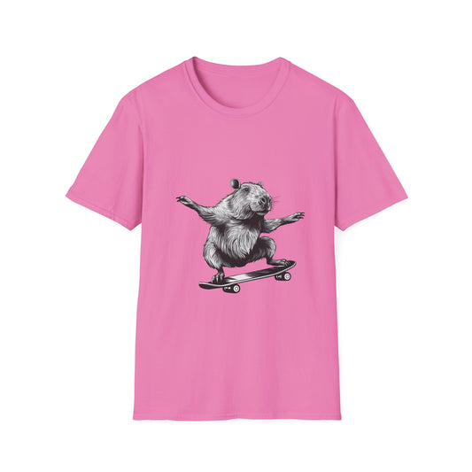 Capybara Shreddin. Unisex Softstyle T-Shirt