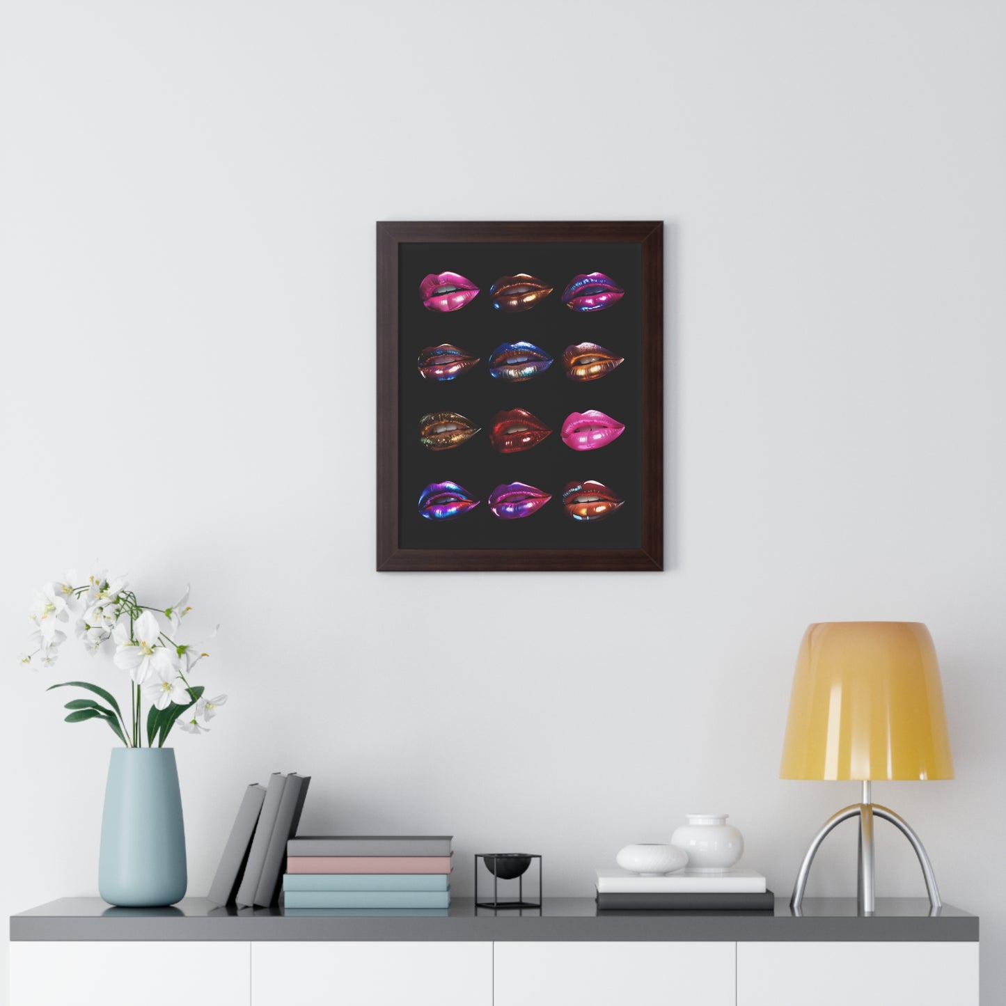 Glamorous Lips Vertical Poster | Stylish Wall Art