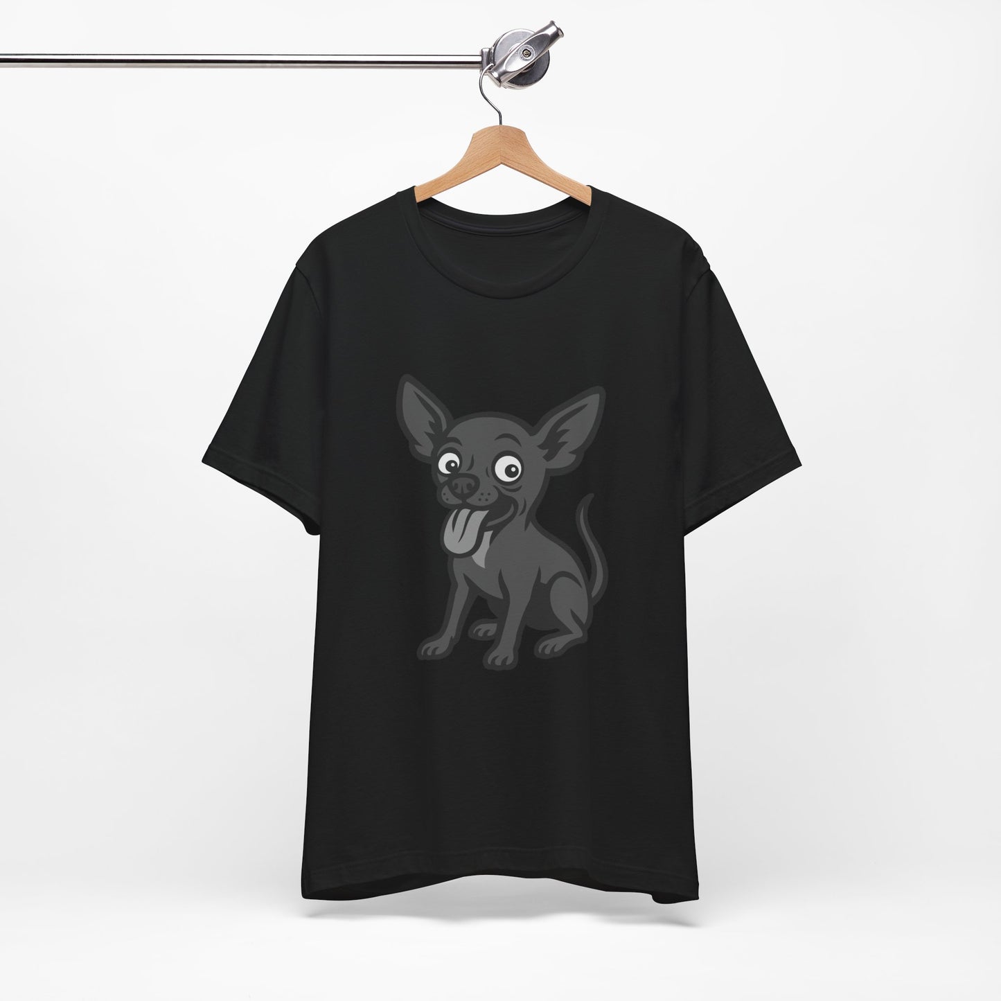 Crazy Chihuahua Graphic Tee Dark Theme – Funny Hyper Dog Vector Design for Bold Personalities