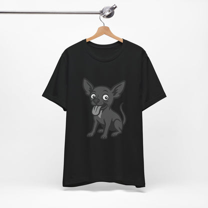 Crazy Chihuahua Graphic Tee Dark Theme – Funny Hyper Dog Vector Design for Bold Personalities