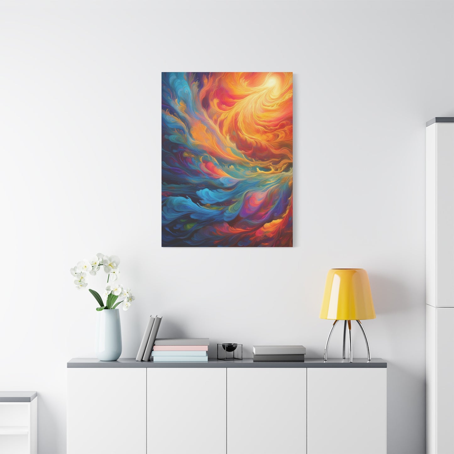 Fury of the Gods - Natures Wrath Abstract Canvas Art - 1.25" Stretched Wall Decor