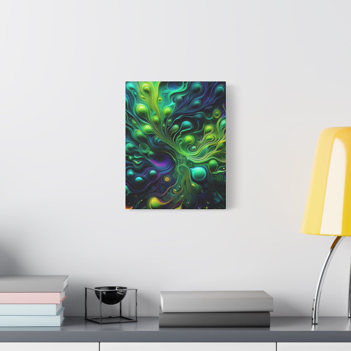 Alien Bubbles Canvas Art Print - Vibrant Colorful Decor