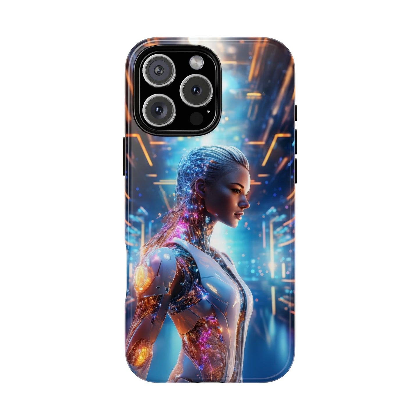 Futuristic Human Android Hybrid Cell Phone Case 008