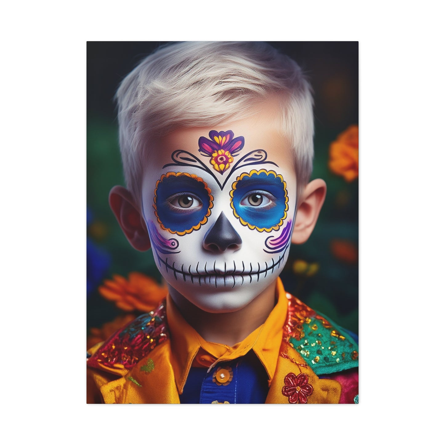 Dia de los Muertos Canvas Art | Day of the Dead - Stretched Matte Wall Decor 015