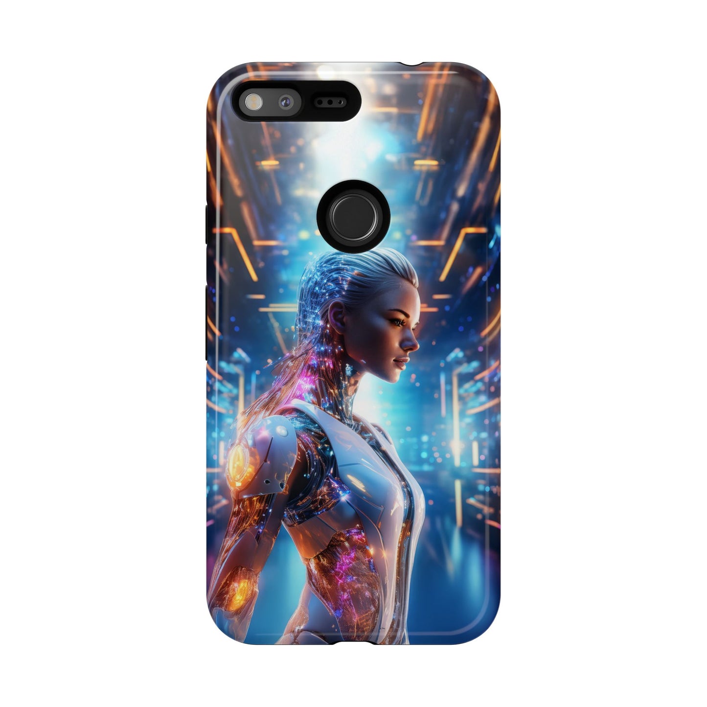 Futuristic Human Android Hybrid Cell Phone Case 008