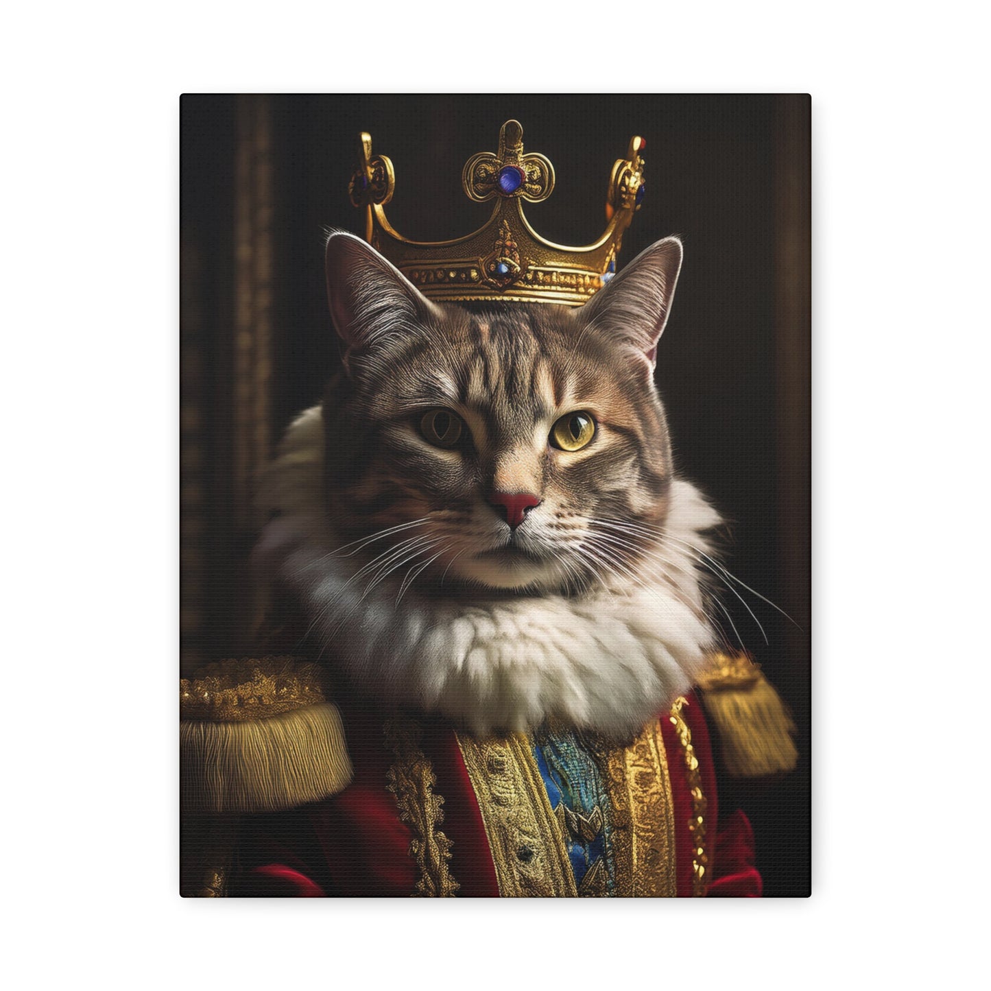 His Royal Meowjesty Canvas Art | Stretched Matte Wall Decor 001