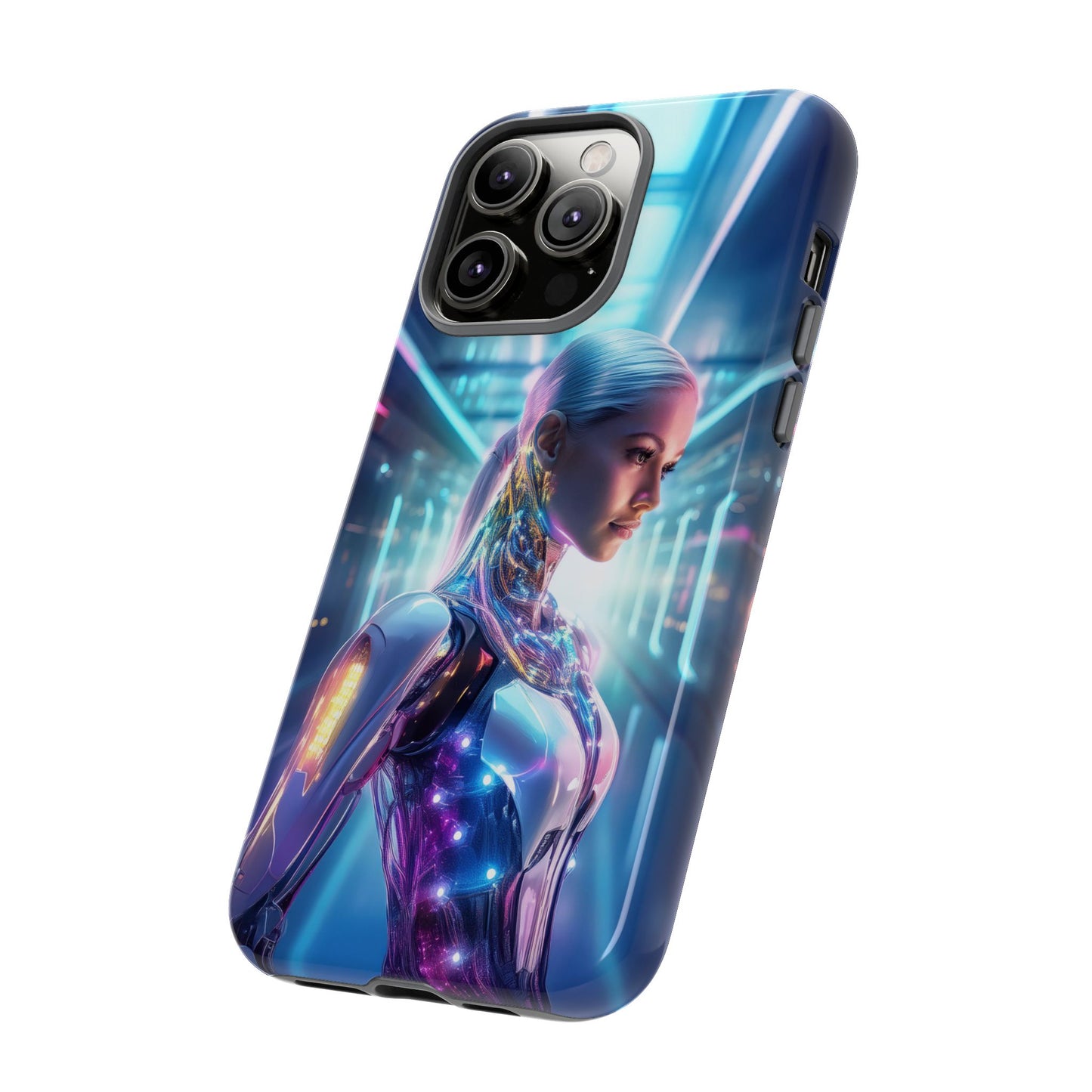 Futuristic Human Android Hybrid Cell Phone Case 015