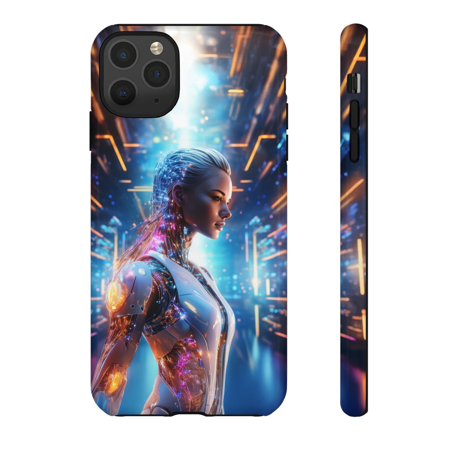 Futuristic Human Android Hybrid Cell Phone Case 008