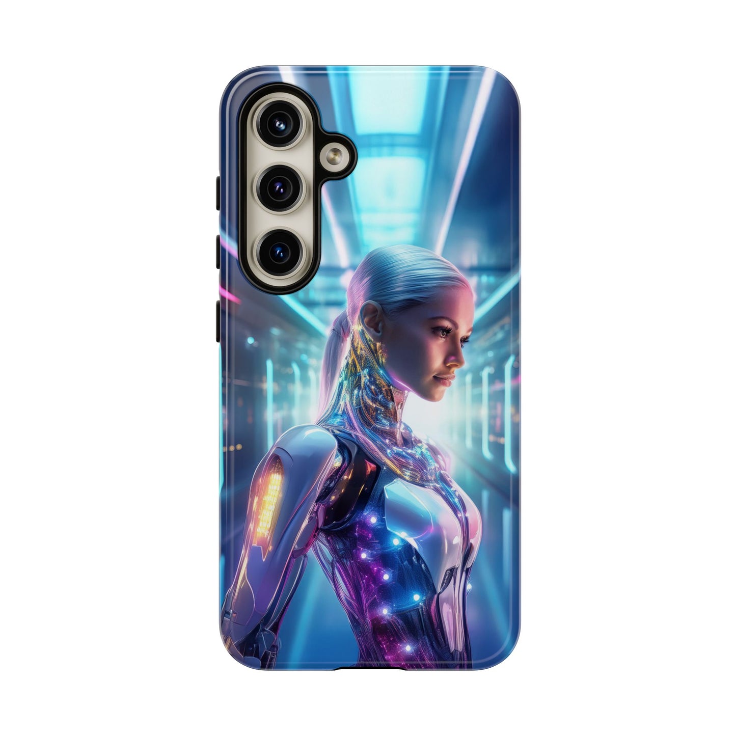 Futuristic Human Android Hybrid Cell Phone Case 015