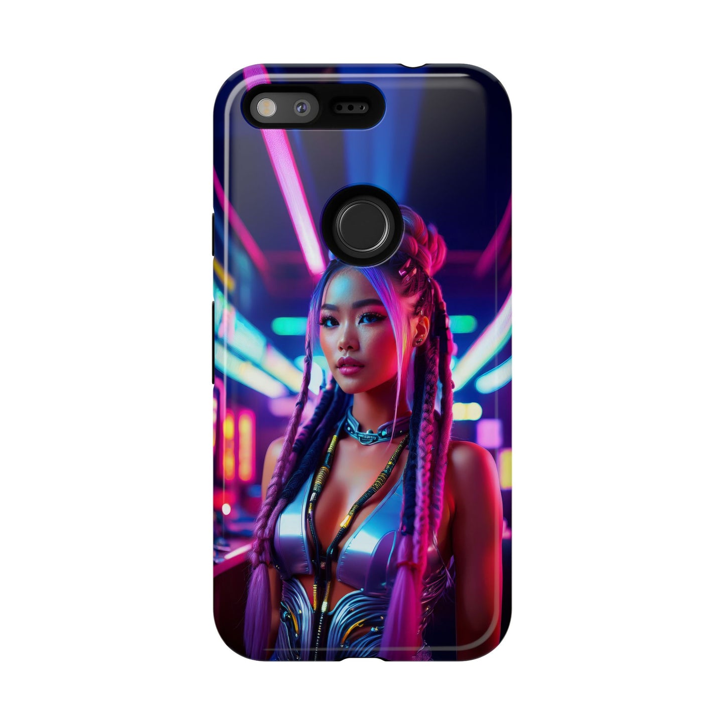 Futuristic Cyberpunk Female Cell Phone Case 008