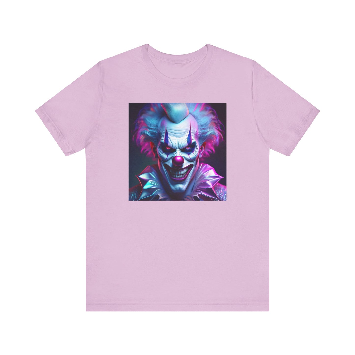 Scary Clown Halloween Shirt – Creepy Evil Clown Face Graphic Tee for Horror Fans. Unisex Jersey Short Sleeve Tee