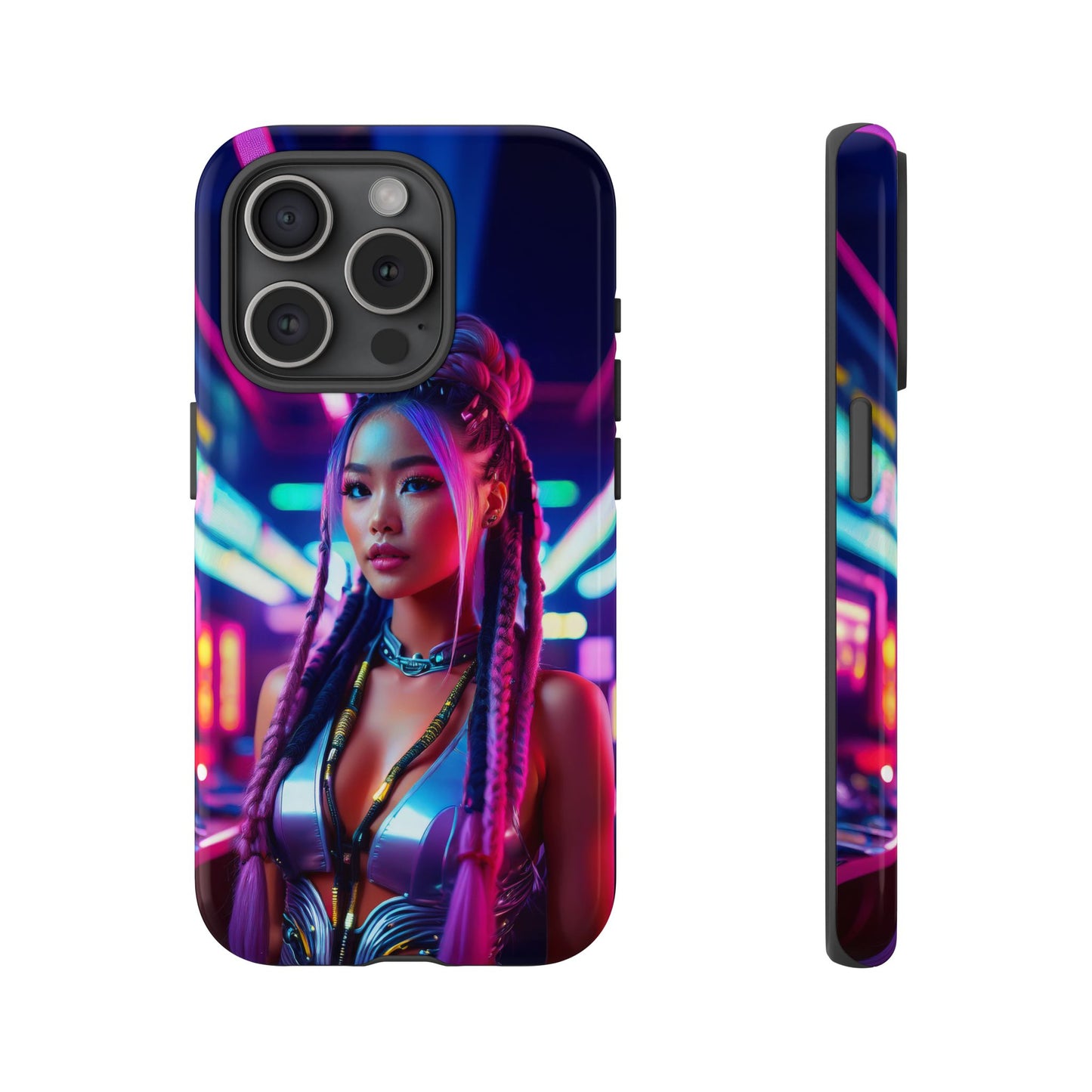 Futuristic Cyberpunk Female Cell Phone Case 008