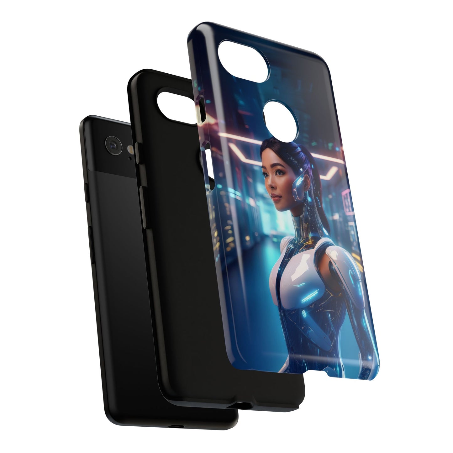 Futuristic Human Android Hybrid Cell Phone Case 005