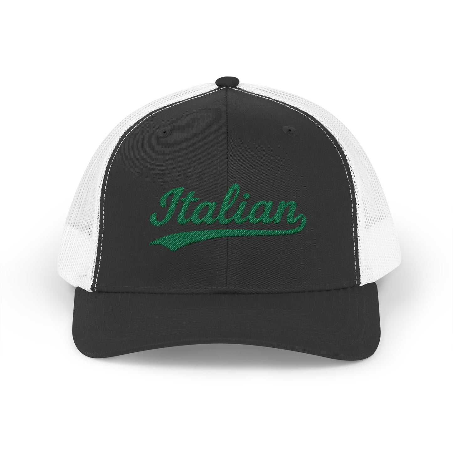 Italian Trucker Hat – Green Script Heritage Hat for Pasta Lovers and Italian Pride