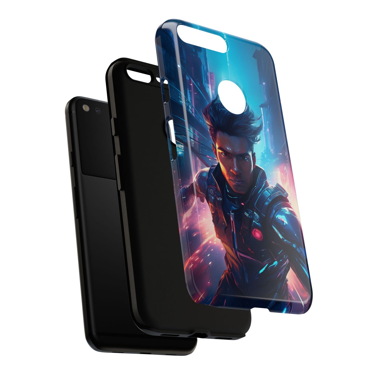 Futuristic Cyberpunk Male Cell Phone Case 017