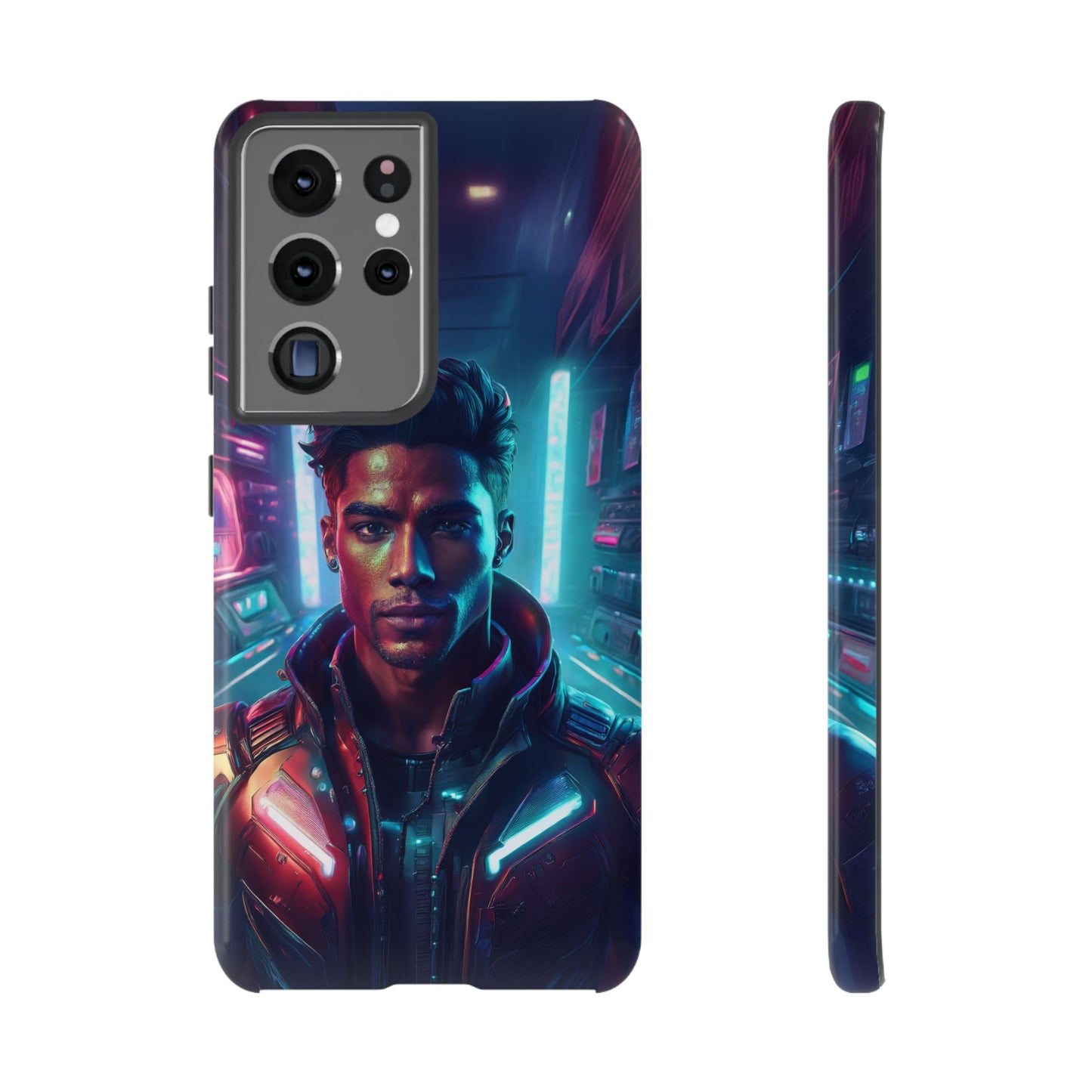 Futuristic Cyberpunk Male Cell Phone Case 007